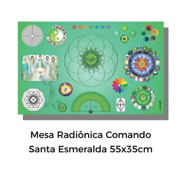 Mesa Radiônica Comando Santa Esmeralda 55x35cm